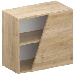 Pensile cubo sospeso 1 anta tagliata 55x50cm rovere chiaro Sunset