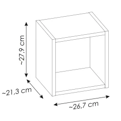 Pensile cubo 27x28h cm rovere Corallo