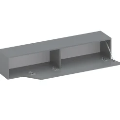Pensile orizzontale 138x29h cm 1 anta tagliata soggiorno grigio scuro Sunset