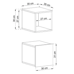 Pensile 30x31h cm 1 anta da parete moderno rovere Erice Gihome®
