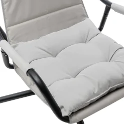 Poltrona da giardino a dondolo sospesa 103x212h cm nero grigio Onda