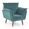 Poltrona design imbottita verde Eugenia Gihome®