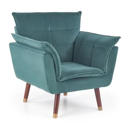 Poltrona design imbottita verde Eugenia Gihome®