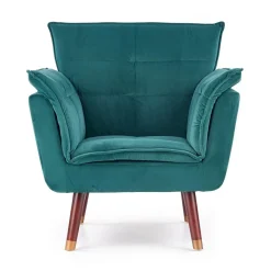 Poltrona design imbottita verde Eugenia Gihome®
