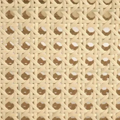 Poltrona design soggiorno in rattan naturale beige nero Niceto