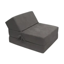 Poltrona divano letto pieghevole 90cm modulo singolo grigio Lorin