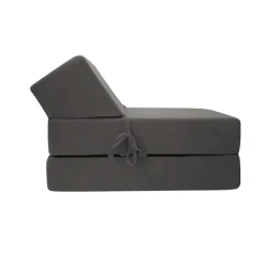 Poltrona divano letto pieghevole 90cm modulo singolo grigio Lorin