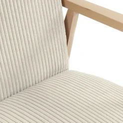 Poltrona imbottita design moderna beige Luana