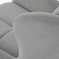 Poltrona imbottita in tessuto grigio nero Snooz