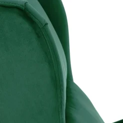 Poltrona reclinabile imbottita in velluto verde Cassiopea