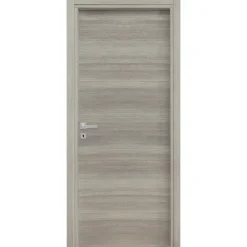 Porta battente reversibile per interni 90x210h cm rovere grigio Niagara