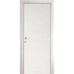 Porta battente reversibile per interni 70x210h cm bianco frassinato Niagara