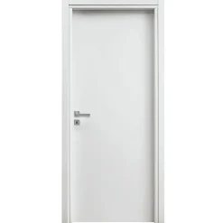 Porta battente reversibile per interni 80x210h cm bianca Niagara