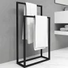 Portasciugamani da bagno 50x89cm metallo nero Yapen