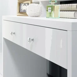 Postazione trucco con specchio 120x136cm bianco Child