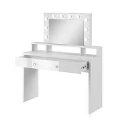 Postazione trucco con specchio 120x136cm bianco Child