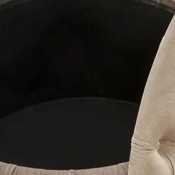Pouf contenitore moderno beige Maximilien