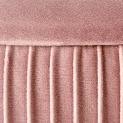 Pouf da salotto contenitore in velluto rosa Franklin