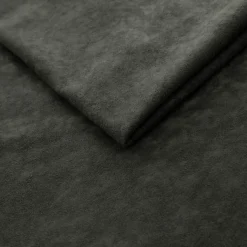Pouf imbottito in tessuto 65x56cm grigio scuro Titus