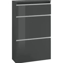 Scarpiera ingresso 60x108h cm 2 ante antracite lucido Eclisse