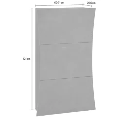 Scarpiera ingresso 70x121h cm 3 ante moderna bianco lucido Neve