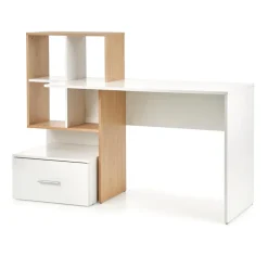 Scrivania 149/50cm ufficio moderna bianco rovere Jade Gihome®