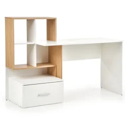 Scrivania 149/50cm ufficio moderna bianco rovere Jade Gihome®