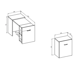 Scrivania 42-132cm ufficio moderna salvaspazio richiudibile bianco Rocky