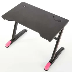 Scrivania gaming salvaspazio 100x60cm nero fucsia Agamennone