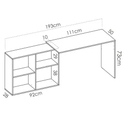 Scrivania ufficio angolare salvaspazio 121x96cm rovere Sunny