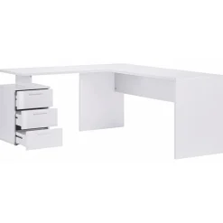 Scrivania ufficio angolare 180x160cm bianco lucido OfficeScape