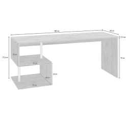 Scrivania ufficio 180x78cm rovere ErgoDesk
