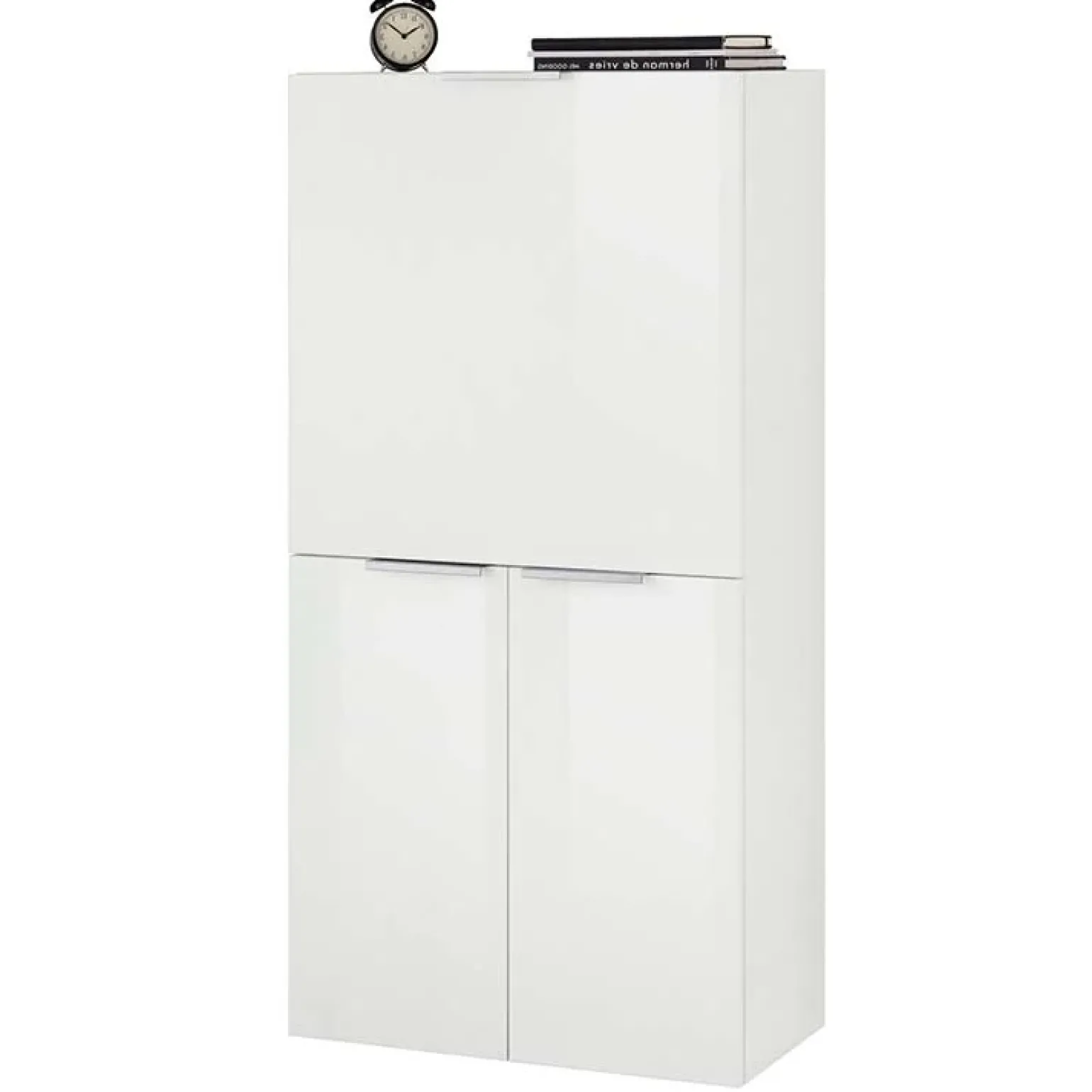 Scrivania 70x35cm a scomparsa salvaspazio bianco lucido Pinko