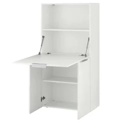 Scrivania 70x35cm a scomparsa salvaspazio bianco lucido Pinko