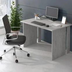 Scrivania 120x75cm ufficio moderna cemento Woody