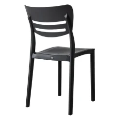 Sedia da giardino esterno bar dehors impilabile polipropilene grigio antracite Greta