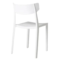 Sedia da giardino esterno bar dehors impilabile polipropilene bianco Hans