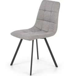Sedia da pranzo imbottita in tessuto grigio nero  Kristen