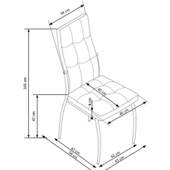 Sedia da pranzo imbottita in ecopelle bianco Sveva Gihome®