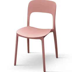 Sedia da pranzo impilabile moderna polipropilene rosa Halyard