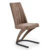 Sedia da pranzo in ecopelle design moderno marrone Moka