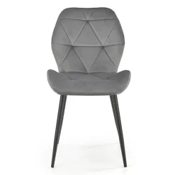 Sedia da pranzo in tessuto moderna grigio nero Cotton