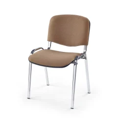 Sedia da pranzo moderna in acciaio tessuto beige Laos