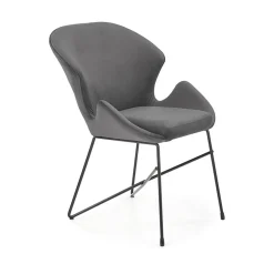 Sedia da sala moderna in tessuto grigio Farro