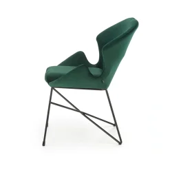 Sedia da sala moderna in tessuto verde scuro Farro