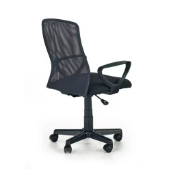 Sedia da ufficio con braccioli in tessuto nero grigio Pixie