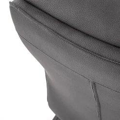 Sedia da ufficio con braccioli moderna in ecopelle nero Andrada