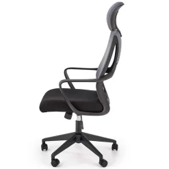 Sedia da ufficio con ruote in tessuto rete grigio nero Clay