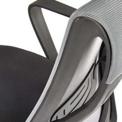 Sedia da ufficio con ruote in tessuto rete grigio nero Clay