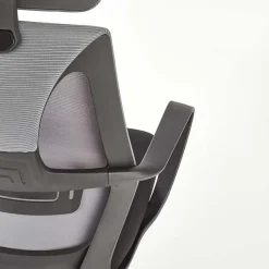 Sedia da ufficio con ruote in tessuto rete grigio nero Clay